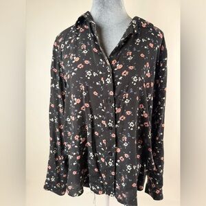BELL DAHL FLORAL BUTTON FRONT BLOUSE